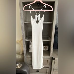 Open back white dress